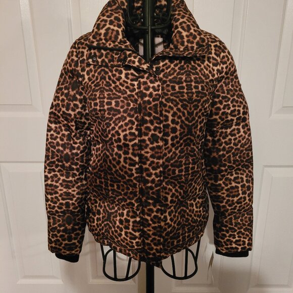 BCBGeneration Animal Print Puffer Jacket. Size Small. - Picture 1 of 4